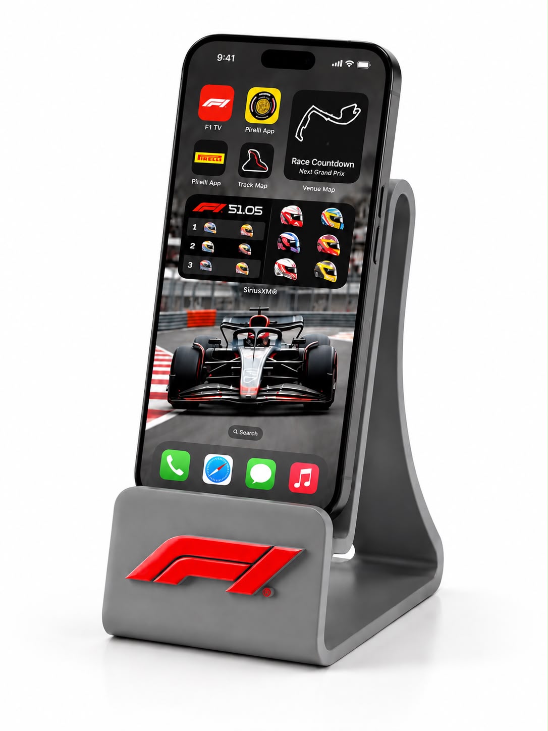 Racing Style Phone Stand - 3D Printed Desk Holder - Imagem 4