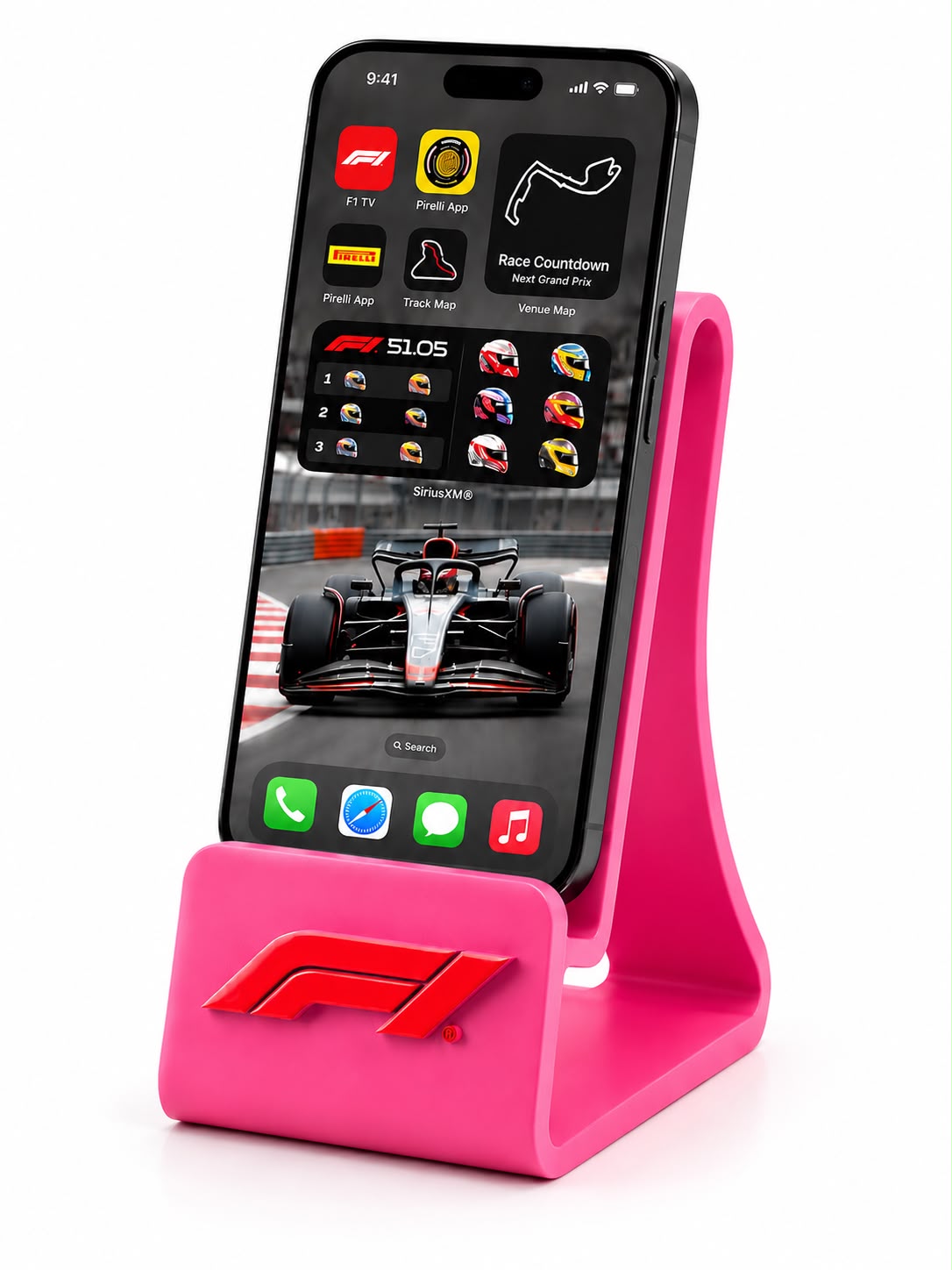 Racing Style Phone Stand - 3D Printed Desk Holder - Imagem 5